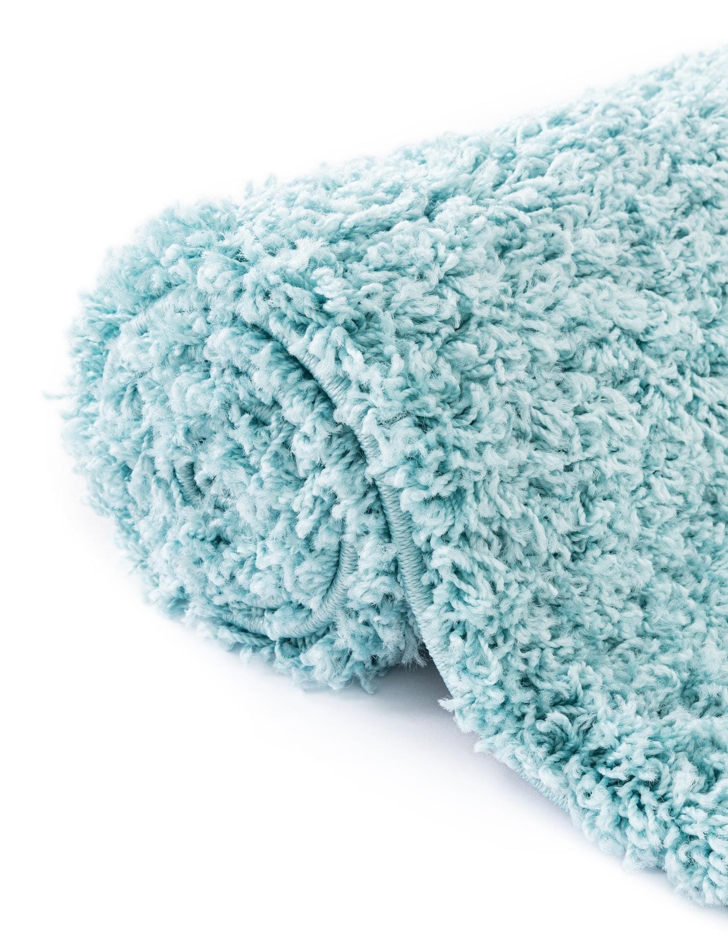 Rugs.com - Everyday Shag Rug – 13 Ft Runner Turquoise Shag Rug – Plush 1.25" High Pile, Stain-Resistant, Easy-Clean Runner for Hallways, Entryways, and Kids Playrooms