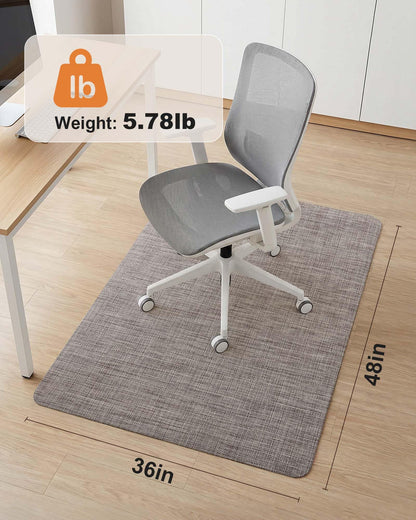 Carvapet Office Chair Mat for Hardwood Floor, 36x48 Inch Heavy Duty Floor Protector, Non Slip Desk Chair Mat for Rolling Computer Gaming Chairs, Easy to Clean Light Brown