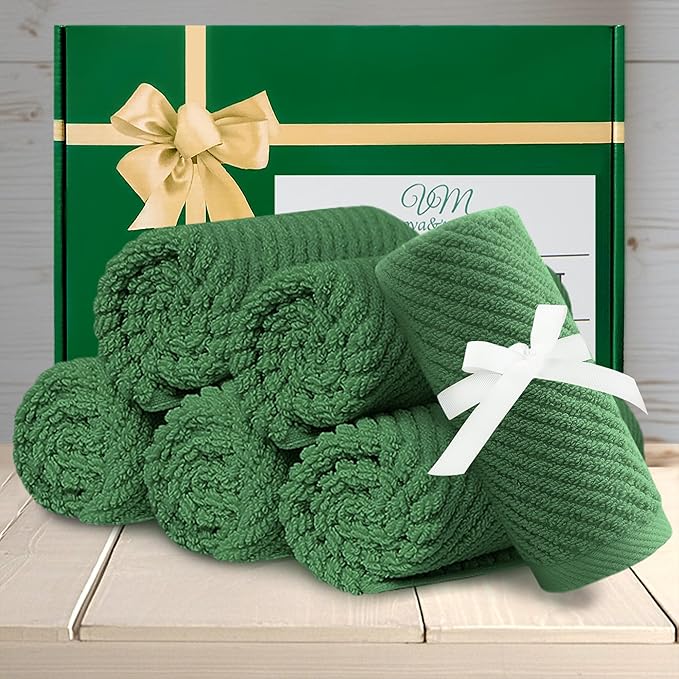 VOOVA & MOVAS Green Washcloths, Wash Cloths