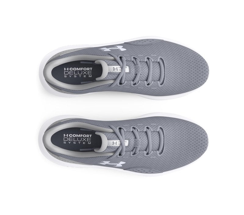 Under Armour Men's Charged Surge 4, (101) Steel/Mod Gray/White, 12.5, US