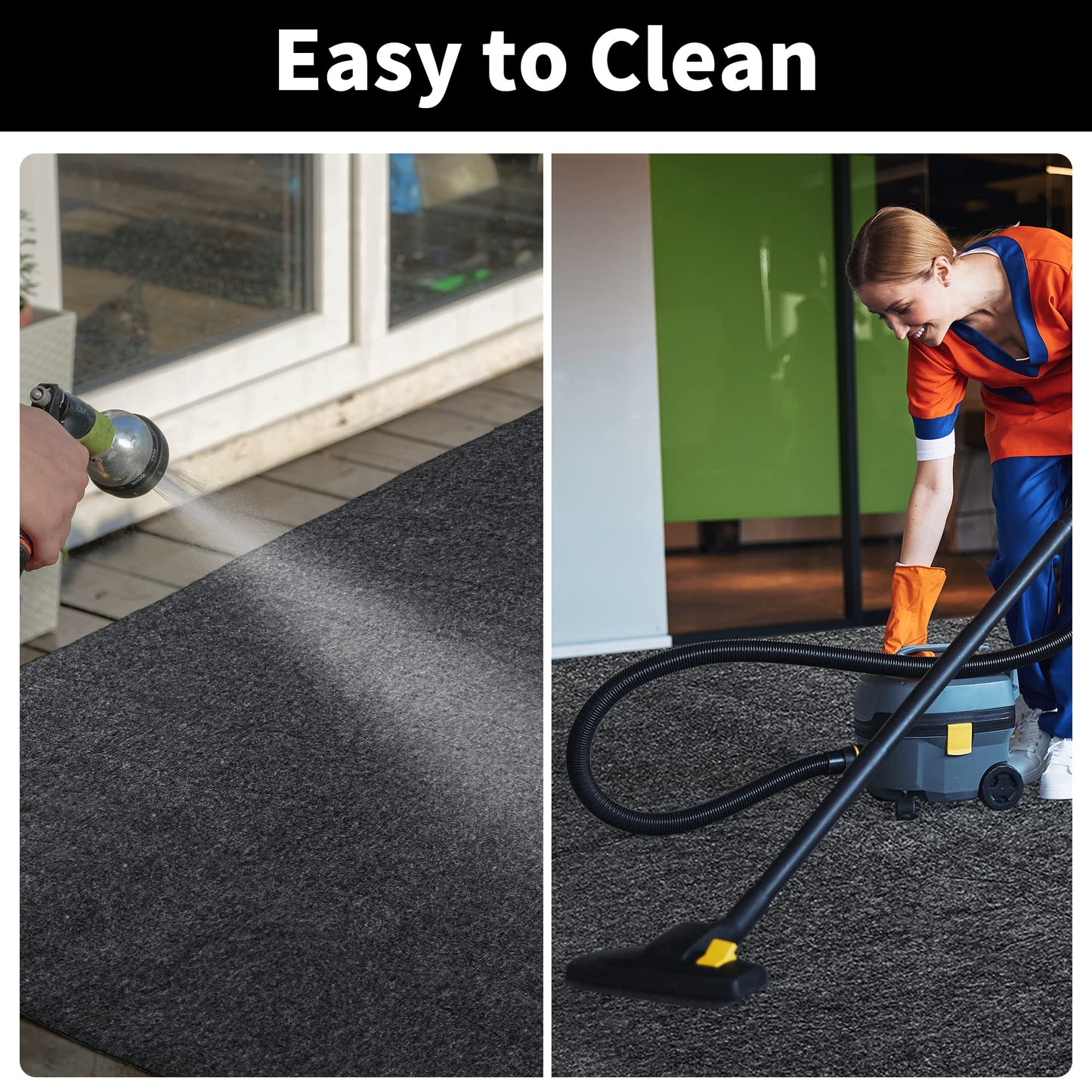 HOMBYS Extra Large Garage Floor Mats for Under Car, Dark Grey Garage Flooring Rug, Motorcycle Oil Spill Mat, Absorbent Oil Garage Parking Mat 7’4”x17', Non Slip and Waterproof Backing