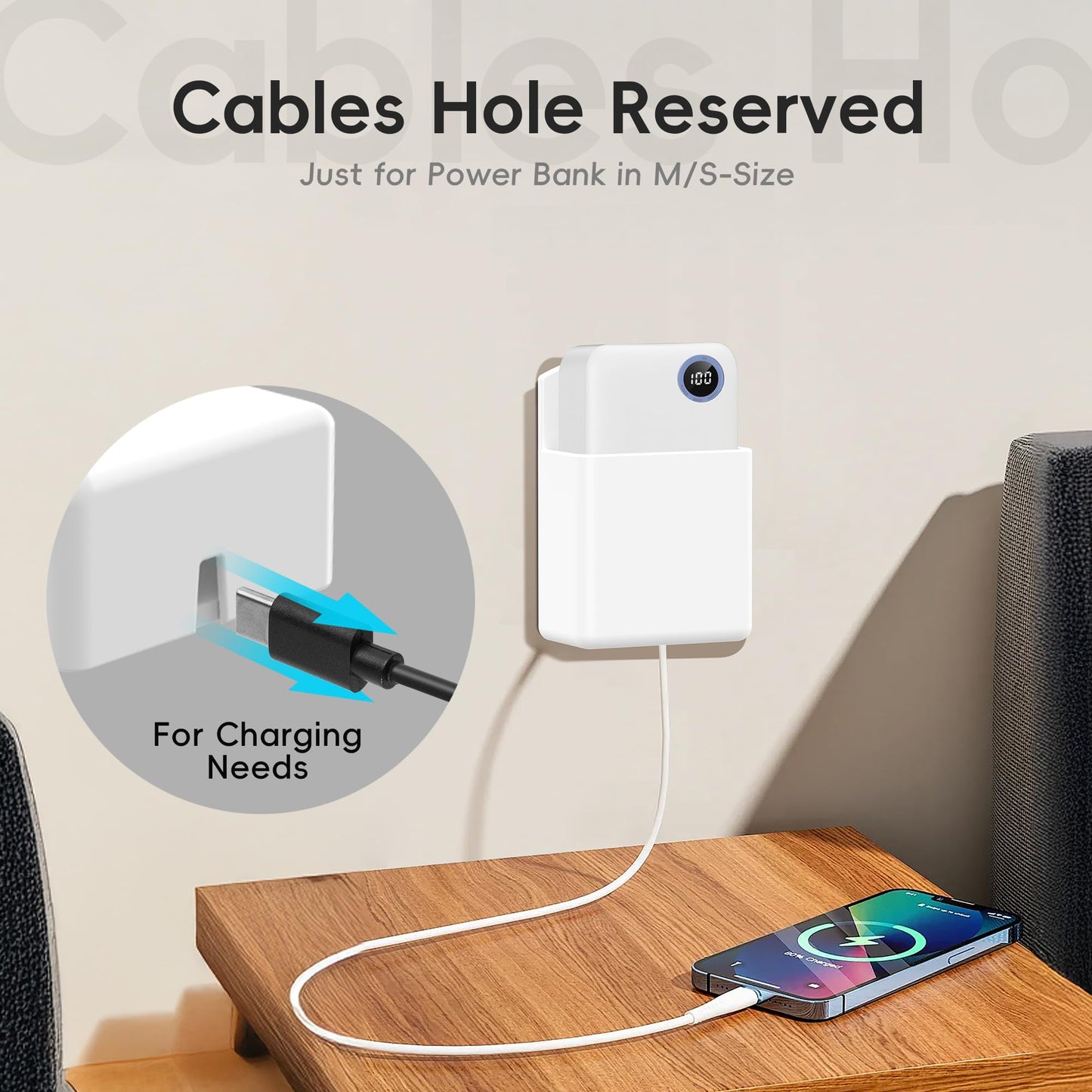 DRQ 2pc Adhesive Remote Control Holder, Wall Mount TV Controller Holder, TV Remote Organizer, Wall Pen Holder Desk Accessories Storage for Home Office School, White