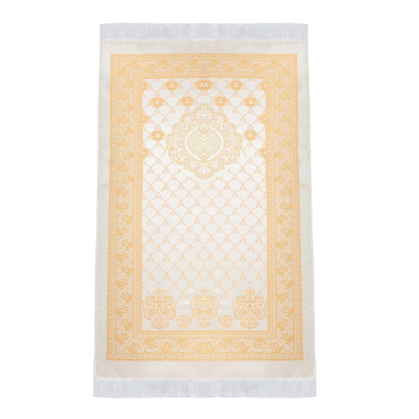 Prayer Rug Muslim Prayer Mat for Kids Men Women - Soft Thin Prayer Carpet Mats Islam for Eid Travel Ramadan, Mubarak Islamic Gifts (Champagne)