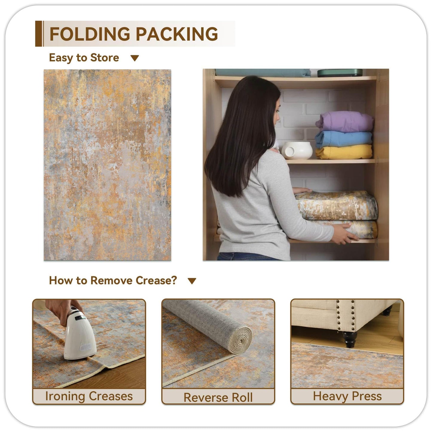 Entryway Rug 2x3 Beige Gold Door Mat Indoor Entrance 24x36, Washable Small Throw Rugs for Kitchen Floor, Entry, Front Door, Bedroom Bedside, Non-Slip Low Pile Stain & Fade Resistant, Abstract