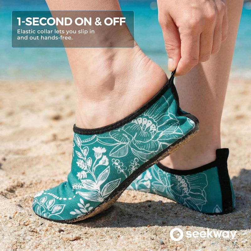 Water Shoes for Men & Women - Quick-Dry Aqua Socks, Non-Slip Barefoot Design | Black