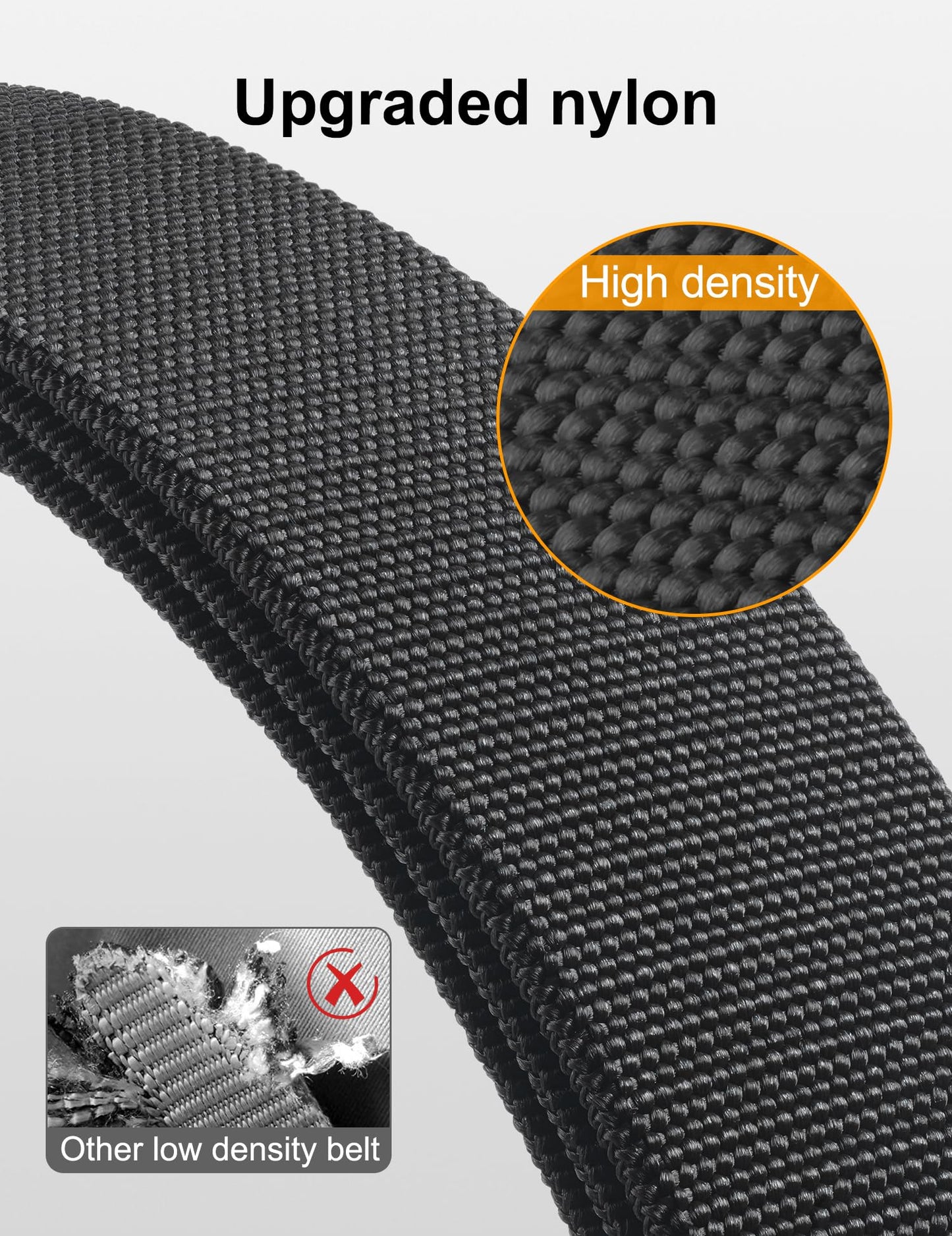 JUKMO Quick Release Tactical Belt, Military Work 1.5" Nylon Web Hiking Belt with Heavy Duty Seatbelt Buckle (Black, Small-for Waist 30"-36" (Length 45"))