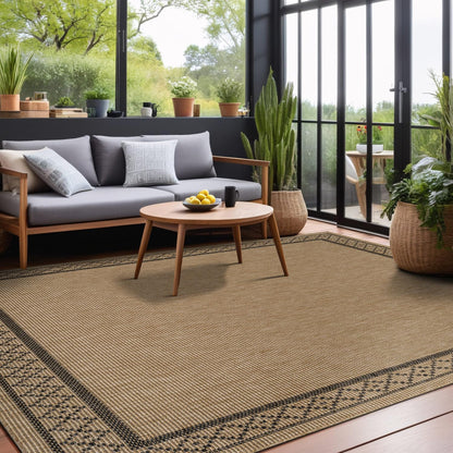 Luul Home Easy Jute Rugs 9x12 Frame Natural Color Living Room Indoor Outdoor Area Rug for Patio and Kitchen Rug High Traffic Washable Easy to Clean Solid Boho Woven Design Carpet (9 x 12)