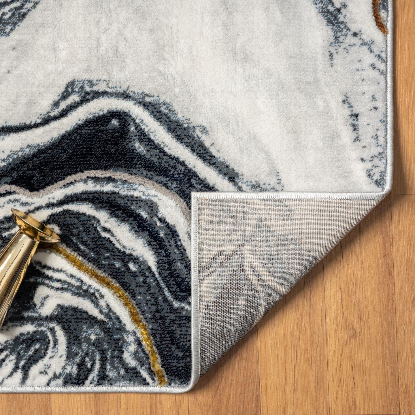 LUXE WEAVERS Marble Abstract Pattern Blue 6x9 Area Rug