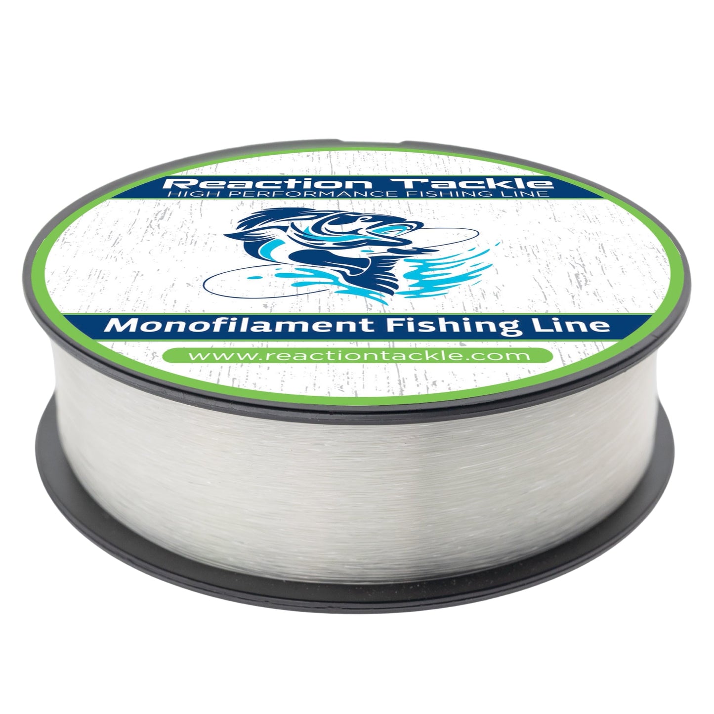 Reaction Tackle Monofilament Fishing Line - Premium Nylon Mono Line, Strong & Abrasion-Resistant, Low Memory for Smooth Long Casts - Freshwater & Saltwater - Clear | 30lb (500 Yards)