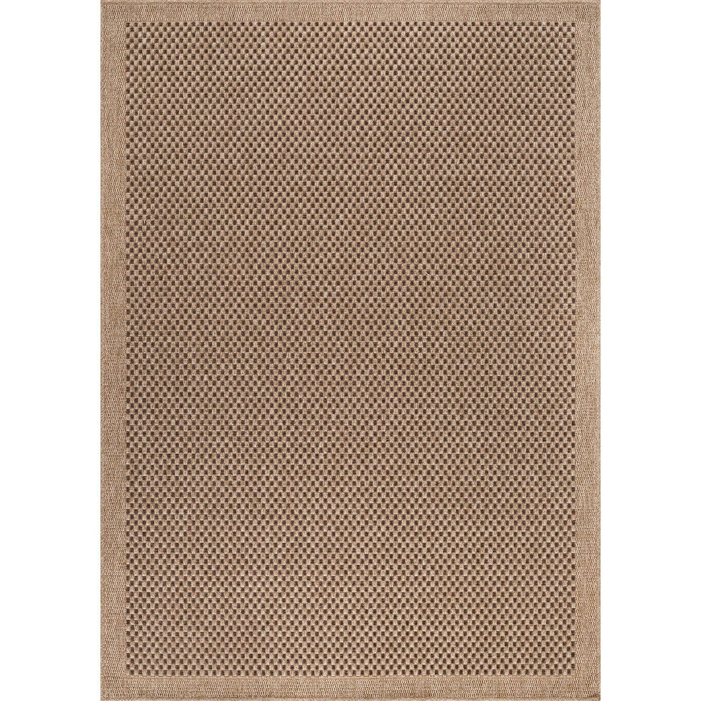 CAMILSON Easy Jute Rug 9x12, Indoor Outdoor Natural Color Fiber Area Rugs for Living Room Patio and Kitchen Rug, Sisal Boho Woven Design, Easy-Cleaning, Washable Outside Carpet Alfombras (9 x 12)