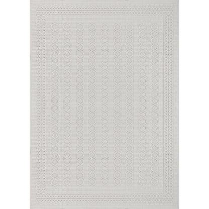 Luul Home Micro Loop Indoor Rug White 5x7 Boho Geometric Neutral Area Rugs for Living Room Soft Luxury Modern Low and High Pile Durable Stain Resistant Non-Shedding Indoor Area Carpet 5 x 7