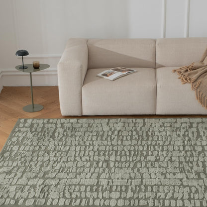 Revival Rugs Reverb 5'x8' Area Rugs for Living Room Bedroom Dining Room - Washable, Oeko-TEX Certified, Modern, Green