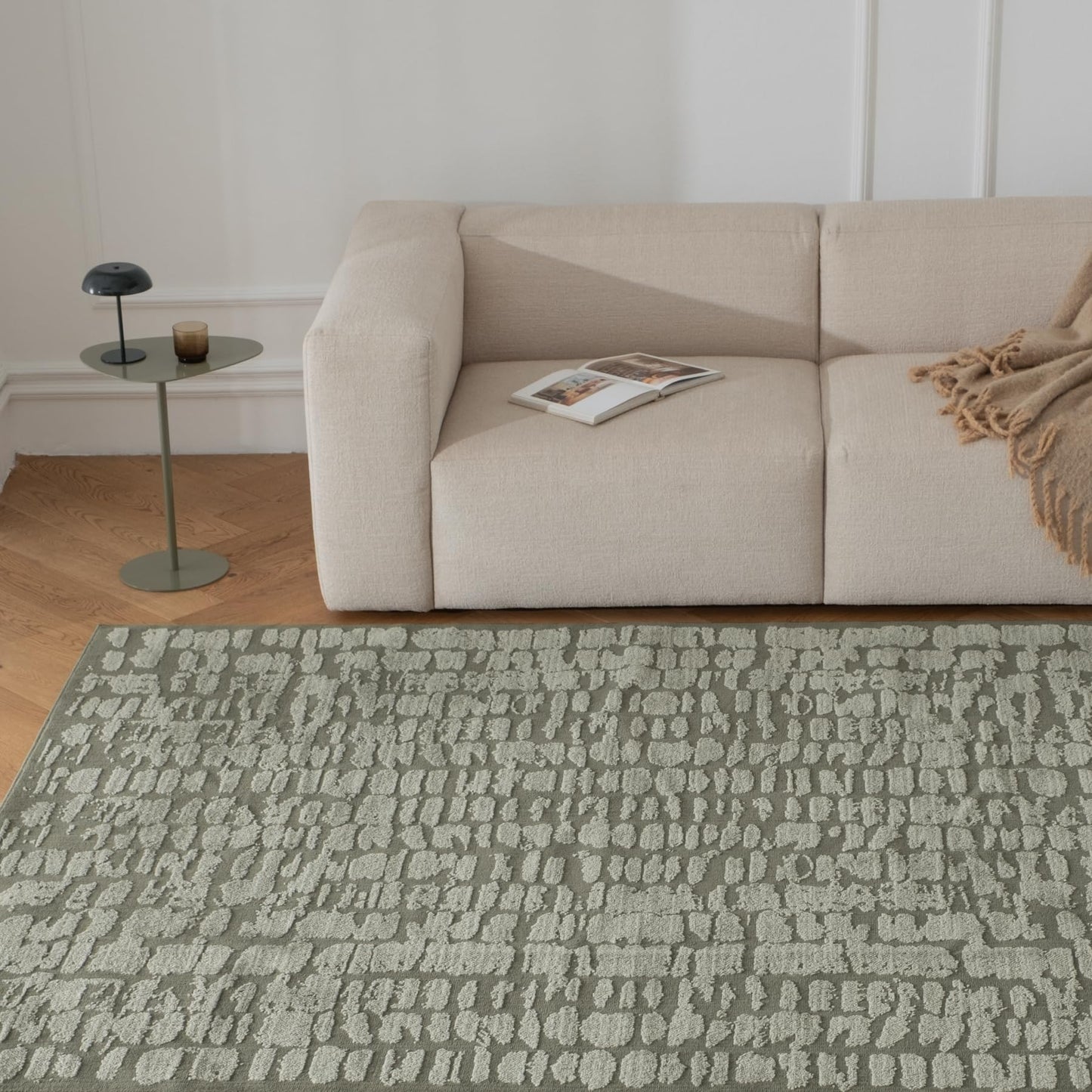 Revival Rugs Reverb 8'x10' Area Rugs for Living Room Bedroom Dining Room - Washable, Oeko-TEX Certified, Modern, Green