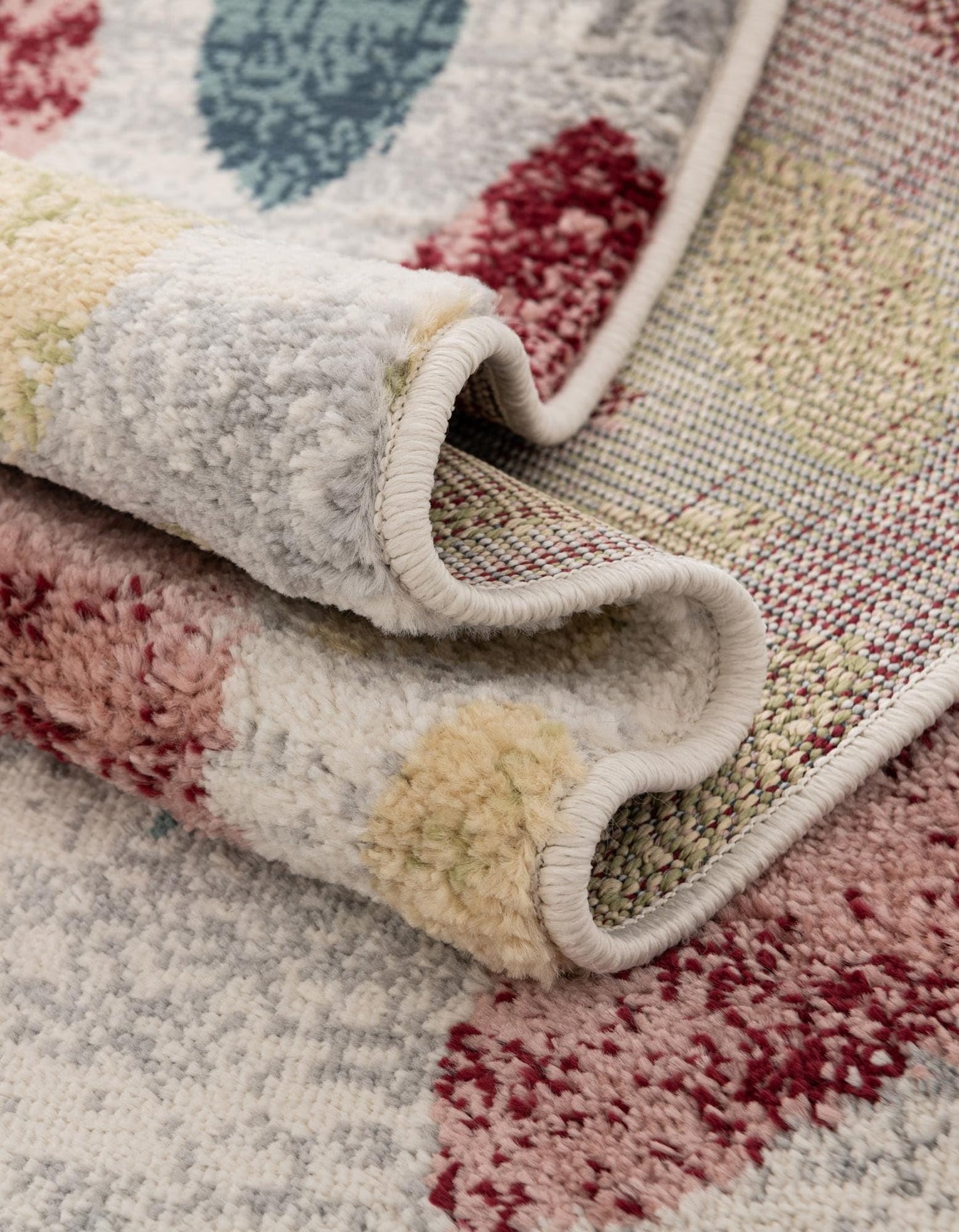 Rugs.com - Charleston Rug – 6 Ft Runner Multi Modern Floral Easy-Clean Rug – Perfect for Hallways, Kitchens, and Entryways