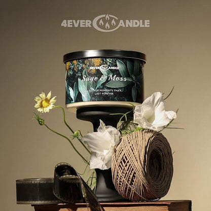 4-Wick Scented Candle - 18oz Soy Wax Blend Candle Over 50Hrs Long-Lasting Fragrance, Home Decor and Housewarming Gifts, Sage & Moss