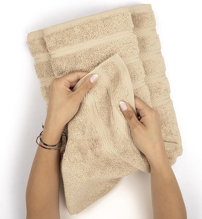 American Soft Linen Luxury 4 Piece Bath Towel Set, 600 GSM 100% Cotton Turkish