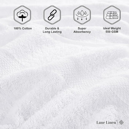 Lane Linen 100% Cotton 4 Pack Bath Sheets