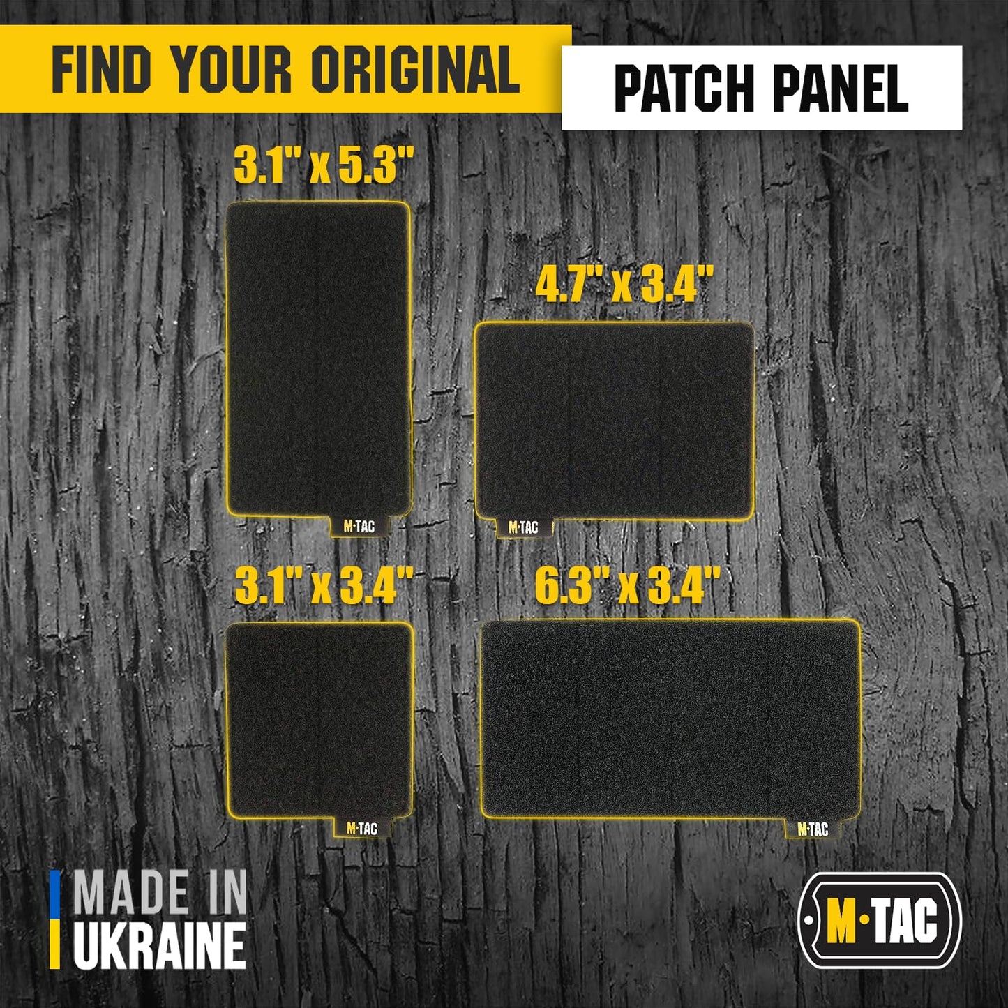 M-Tac Loop Tactical Morale Patches Board Molle Attachment 3.1 x 5.2 inch (Black)