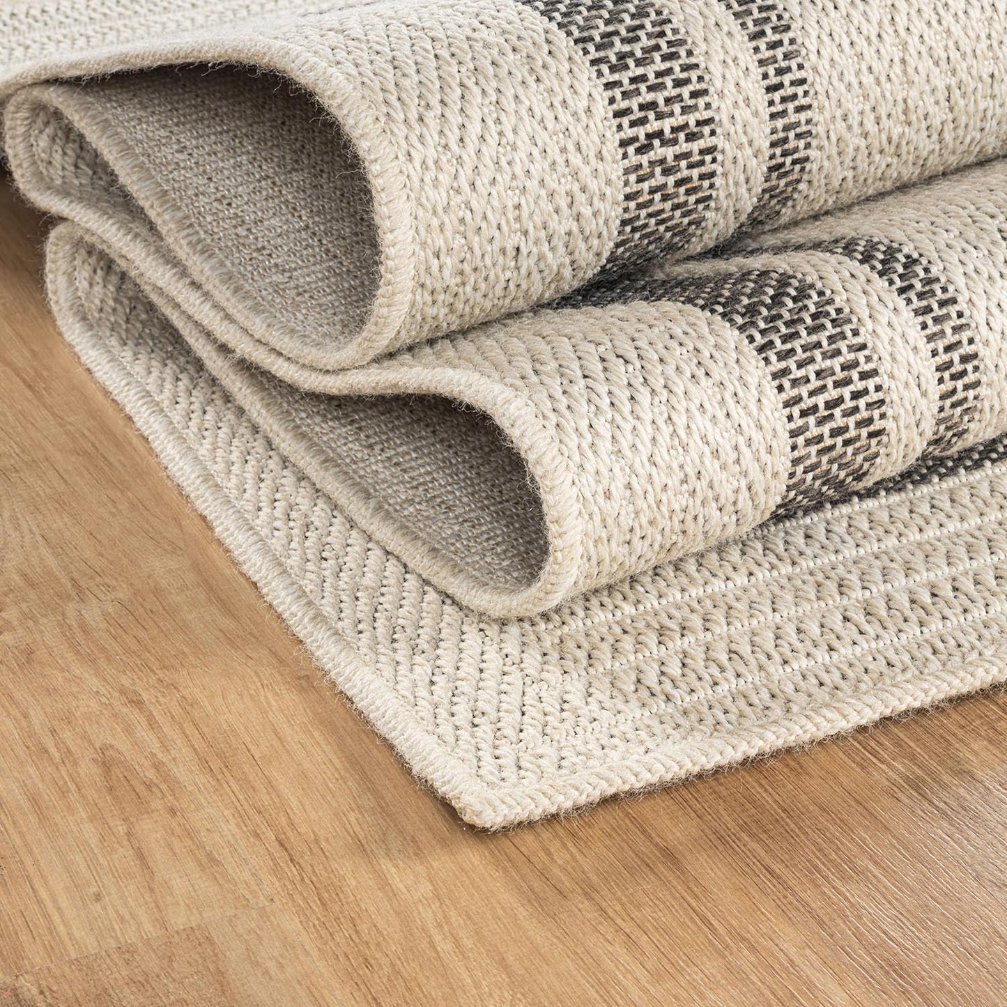 Beverly Rug Easy Jute Bordered Rug 8x10 Washable Durable Indoor Outdoor Area Rugs for Living Dining Room Patio Office Stain Resistant Non Shedding Casual Indoor Outside Carpet 8 x 10 Off-White