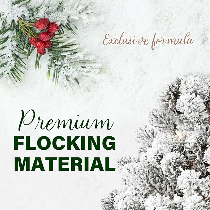 Fraser Hill Farm 4-Ft. Christmas Snow Flocked Porch Trees with Oversized Pinecones, Set of 2