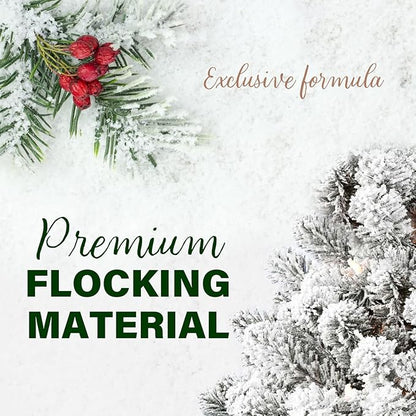 Fraser Hill Farm 4-Ft. Christmas Snow Flocked Porch Trees with Oversized Pinecones, Set of 2