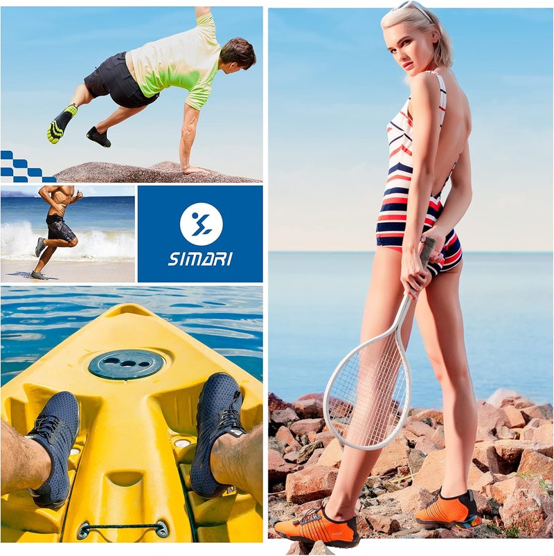 Water Shoes for Men & Women - Lightweight Quick-Dry Aqua Socks for Surfing, Swimming & Beach Sports | Non-Slip Design