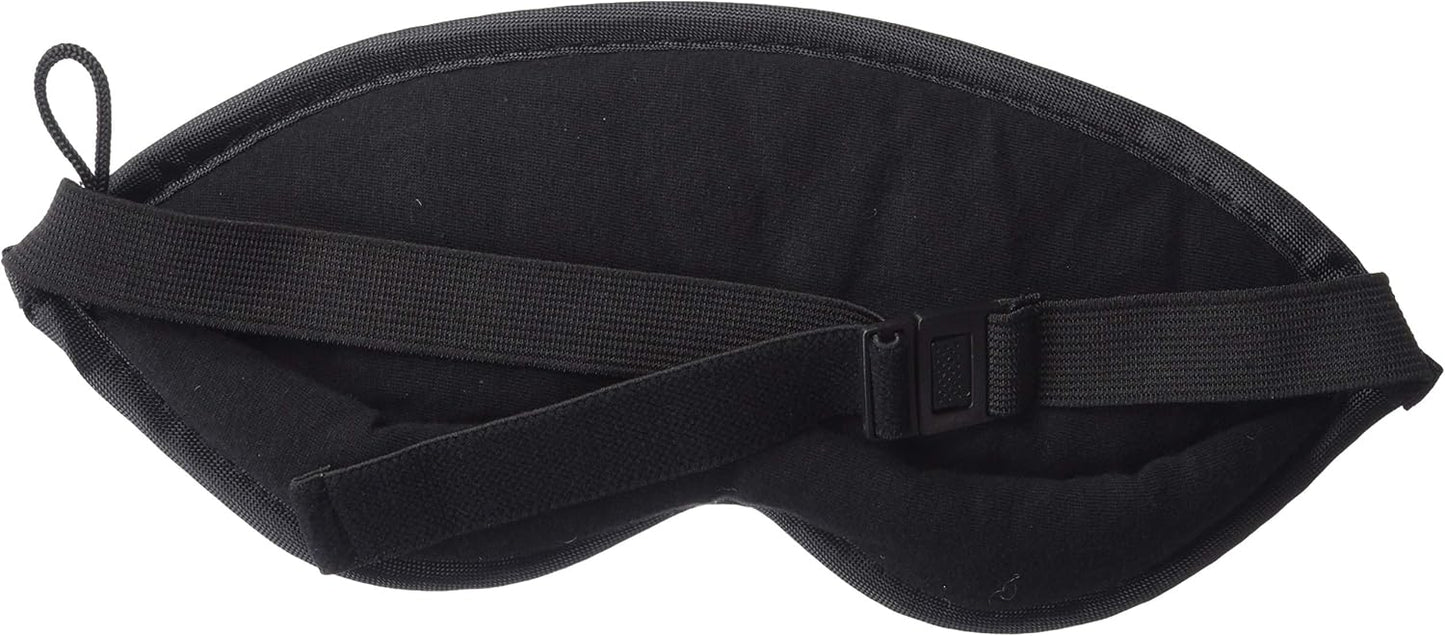 Lewis N. Clark Comfort Eye Mask + Sleep Aid to Block Light for Travel, Airplane, Hotel, Airport, Insomnia + Headache Relief with Adjustable Straps, 2 pack, Black