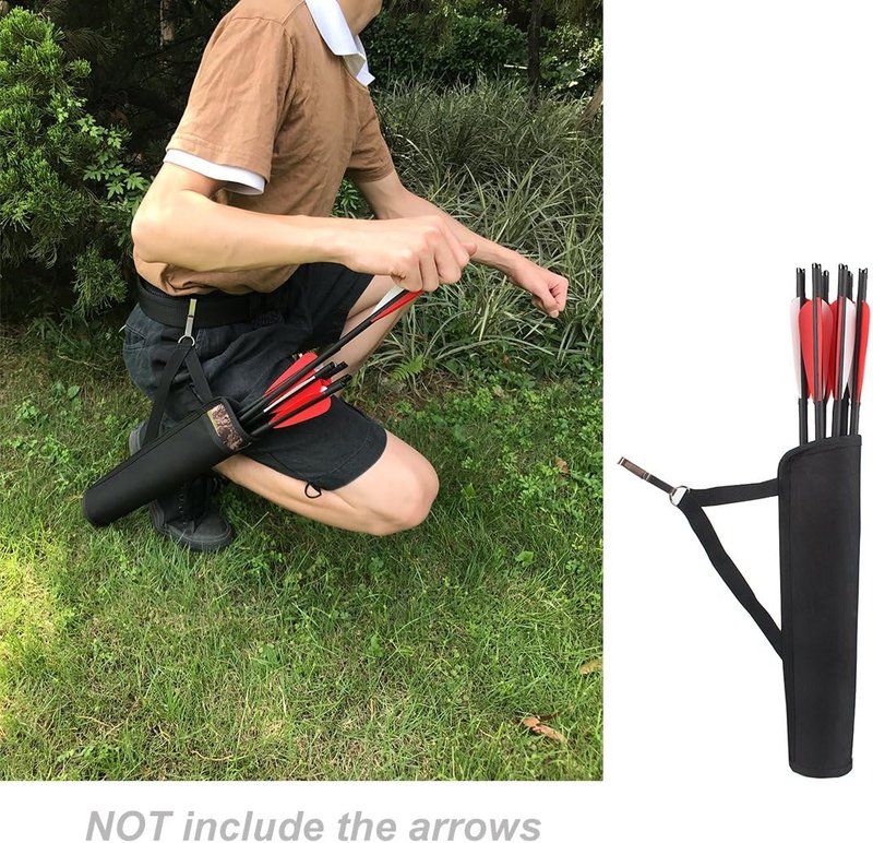Archery Crossbow Bolts Quiver - Durable Waist Carry Bag for 18" 20" 22" Arrows