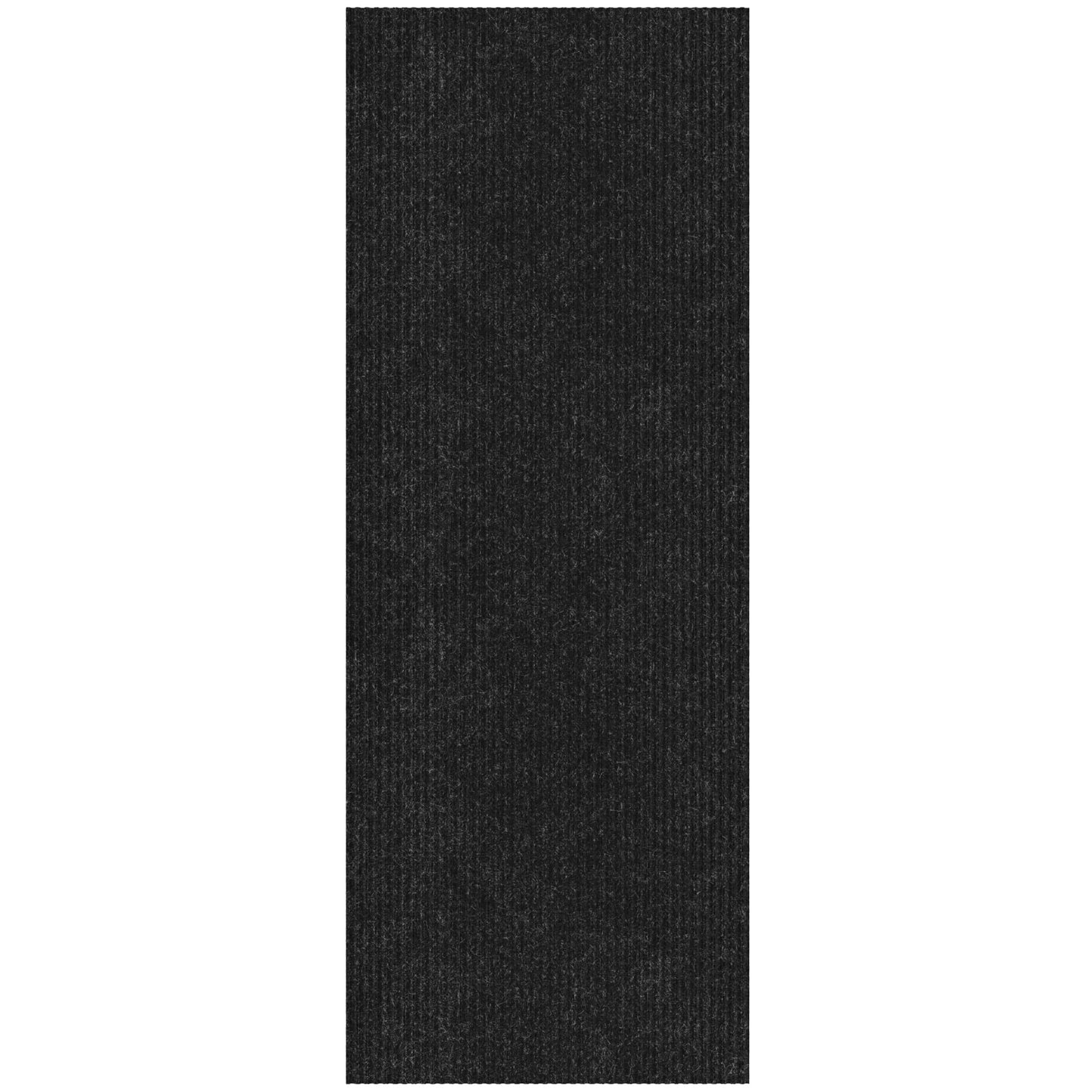 Ottomanson Hallway Runner Rug 2' x 6' Durable Non-Slip Mat with Scraper Pile for Indoor & Outdoor Use - Ideal for Kitchen, Entryway, Patio & Garage - High-Traffic Carpet, Black