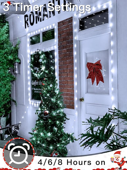 1000 LED 328 FT Outdoor Christmas Lights, IP67 Waterproof Twinkle String Lights with Remote 8 Modes and Timer Memory Function, Fairy Light for Holiday Garden Party Decorations