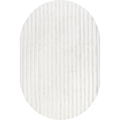 Nuloom SuperiorWash Collection Kai Off-White, 5' x 7'6" Oval, Soft and Cozy, High Traffic, Stain Resistant, Easy Clean, Durable Washable Area Rug for Bedroom, Living Room, Dining, Den, Foyer, Entryway