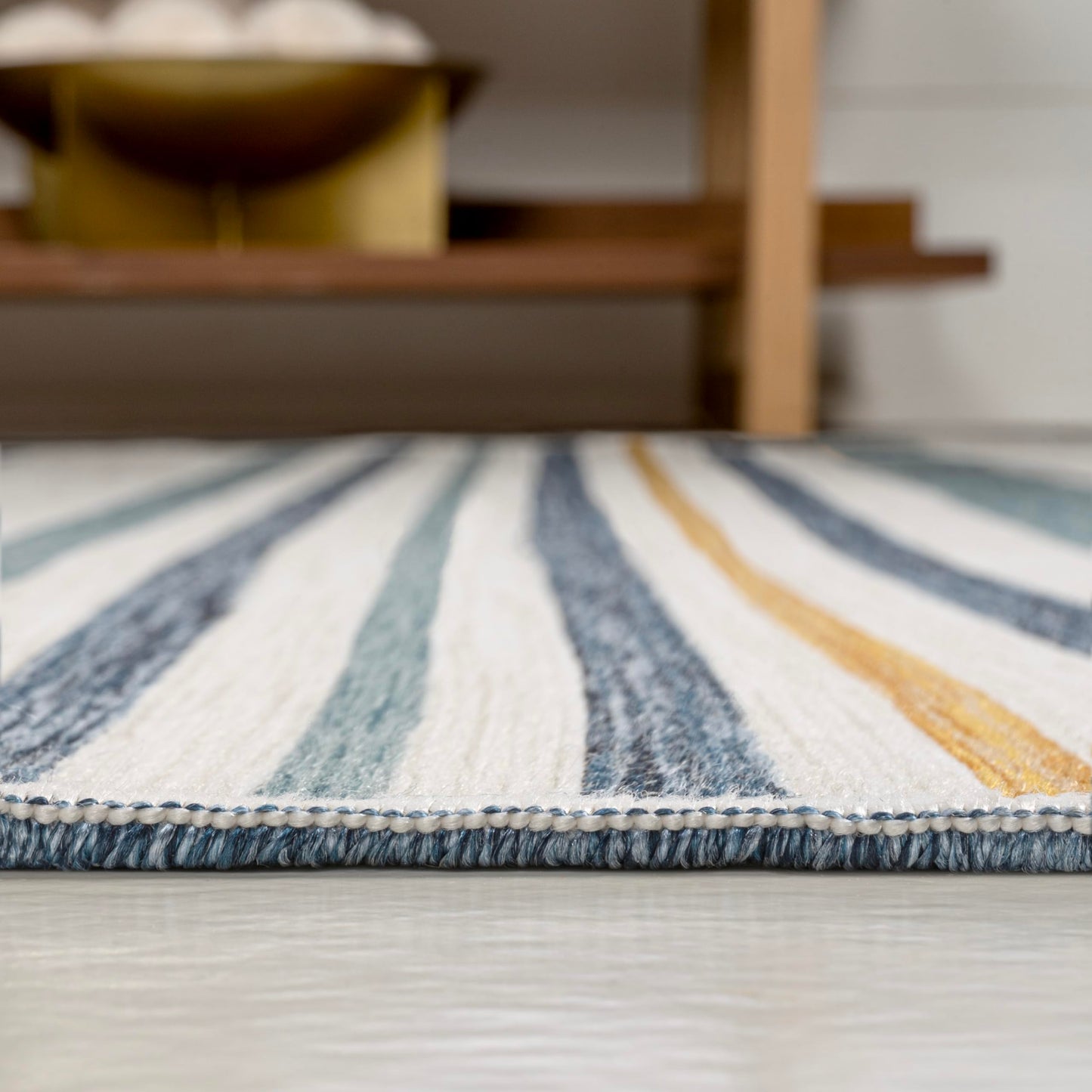 JONATHAN Y Ticking Stripe Reversible Washable Indoor Outdoor Runner Rug 2X8 Cream/Navy, Janus Classic Coastal for Backyard, Patio, Porch, Easy-Cleaning, Pet-Friendly, Non-Shedding (SVH104A-28)