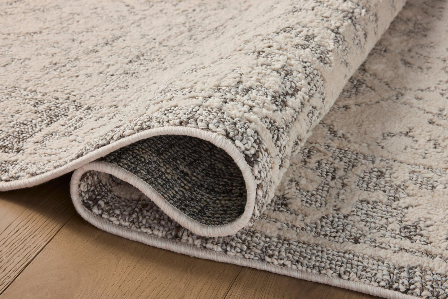 Loloi Magnolia Home by Joanna Gaines Gigi Collection GIG-02 Ivory/Stone 5'-3" x 7'-6" Area Rug