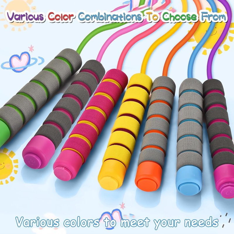 Adjustable Kids Jump Rope - Soft Foam Handles for Outdoor Fitness | Perfect for Boys & Girls