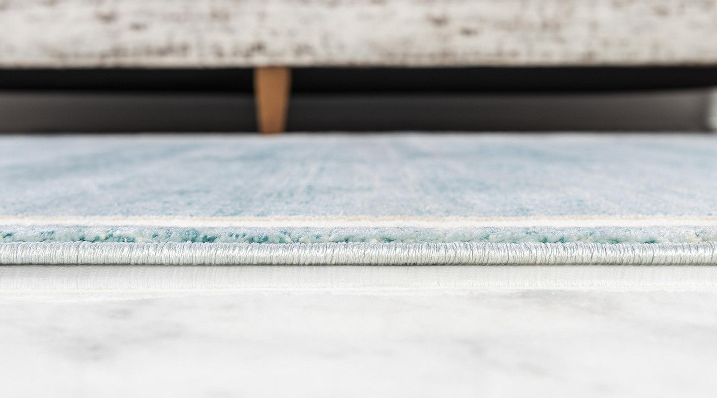 Unique Loom Jill Zarin Uptown Collection Area Rug - Lenox Hill (4' 1' x 6' 1' Rectangle, Turquoise/ Ivory)