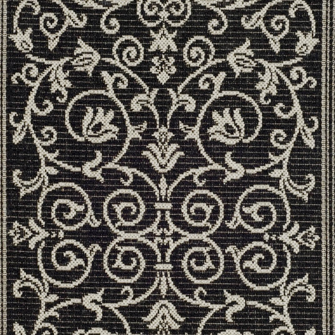 SAFAVIEH Washable Rug Outdoor Courtyard Collection - 2'7" x 5', Black & Sand, Non-Shedding & Easy Cleaning, Ideal for Patio, Backyard, Mudroom (CY2098-3908)