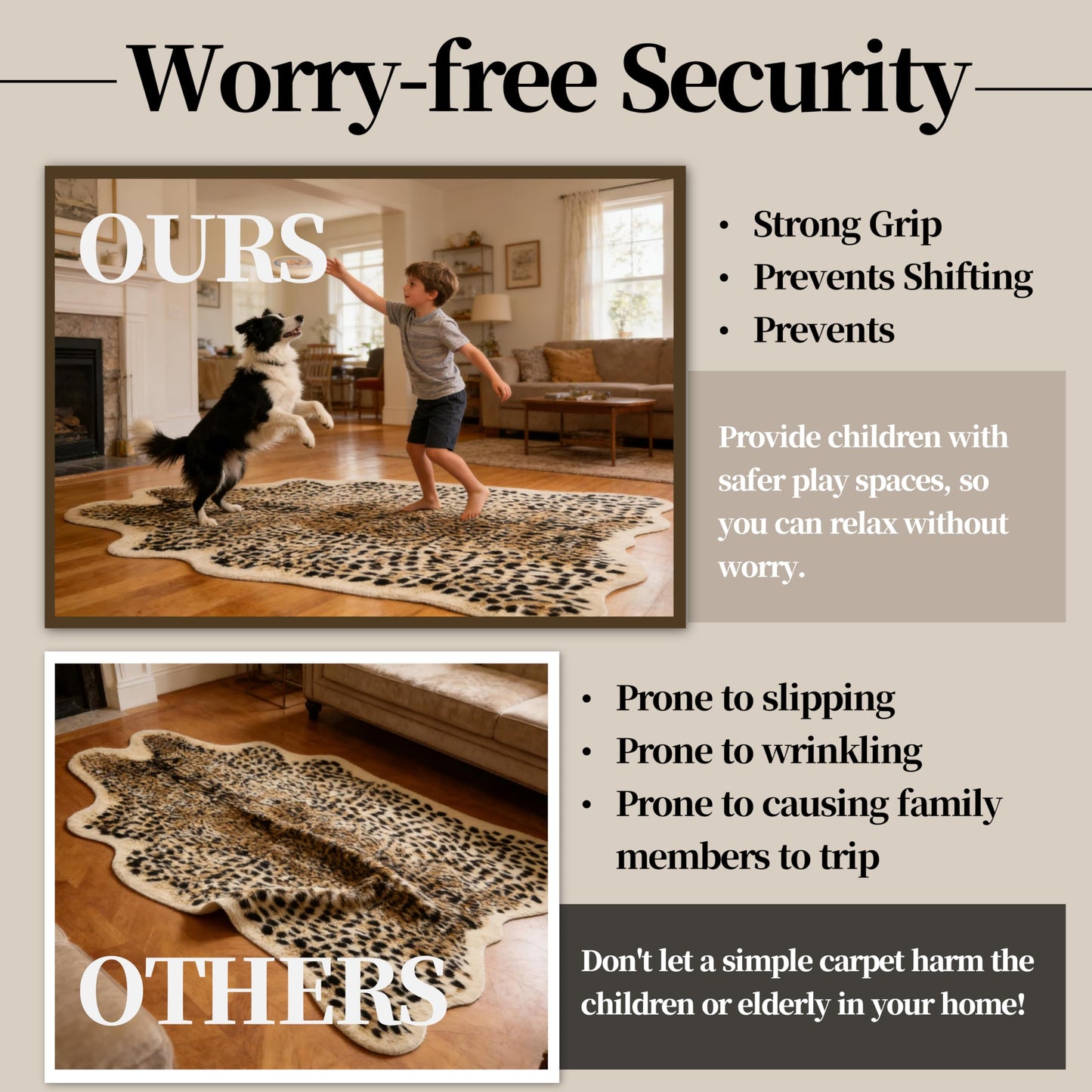 5.2ft x 7ft Leopard Rug Fluffy Animal Print Leopard Rug Cheetah Print Cheetah Print Carpet Faux Fur Hide Cowhide Skin Mat Area Carpet for Nursery Home Office Living Room Bedroom