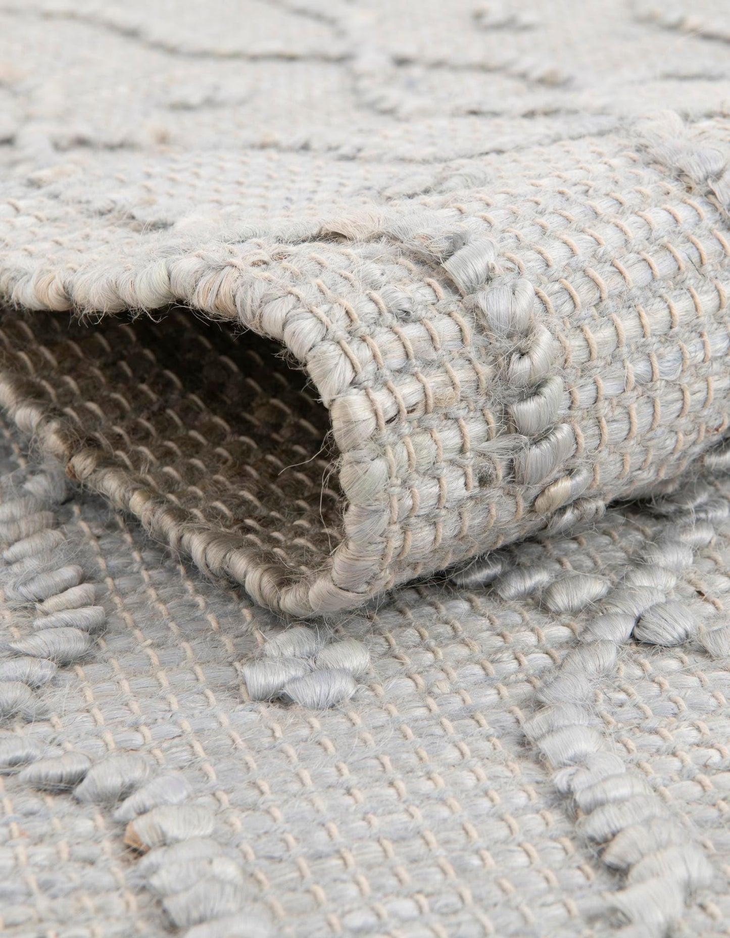 Rugs.com - Larsa Jute Rug – 6 Ft Runner Gray Hand Woven Jute Runner Eco-Friendly Texture for Hallways, Kitchens, and Entryways