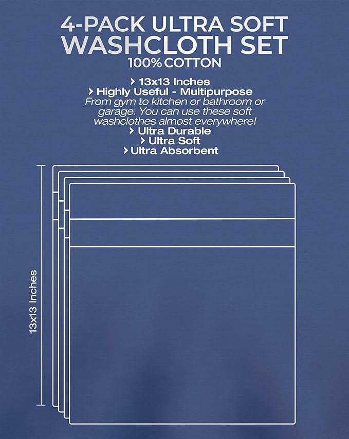 American Veteran Towel, 100% Cotton Turkish Washcloths