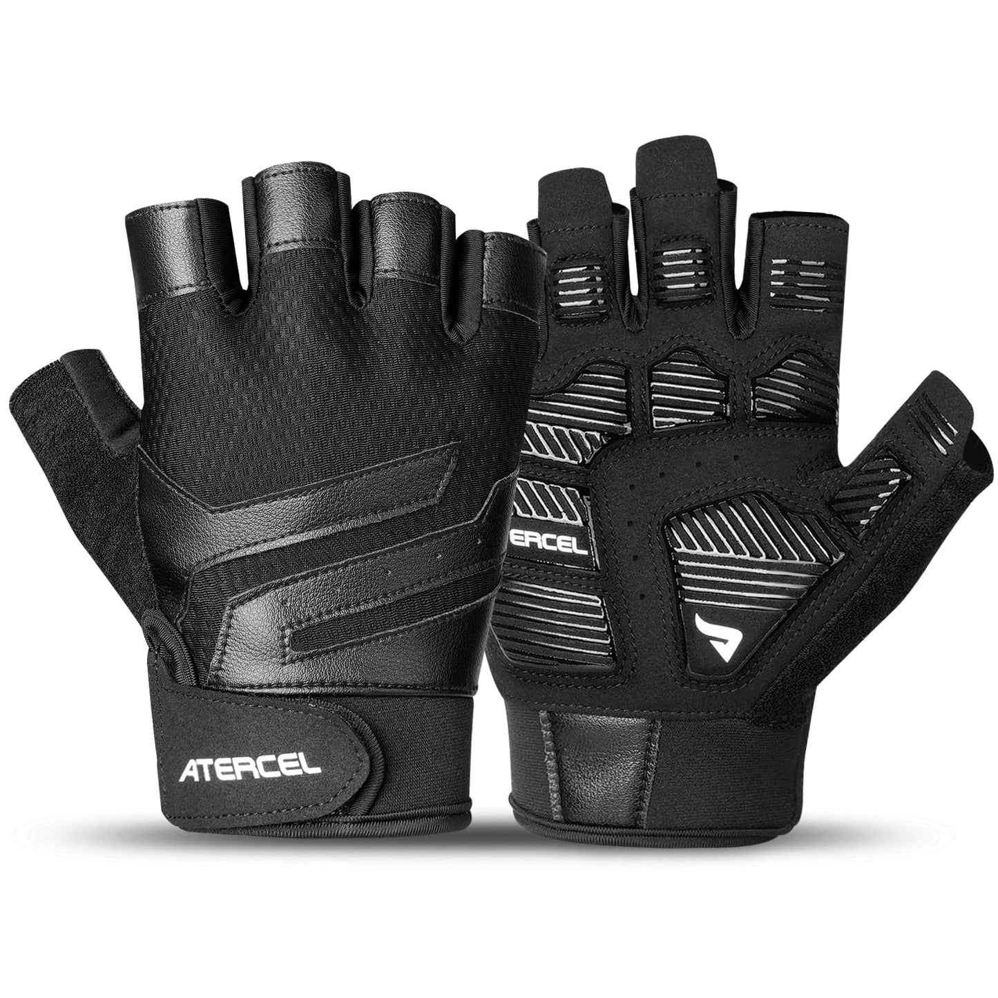 ATERCEL Gym Workout Gloves for Men and Women, Weight Lifting Gloves with Excellent Grip, Lightweight Fitness Gloves for Training, Cycling, Pull Ups, Exercise, Climbing, Rowing and Weightlifting