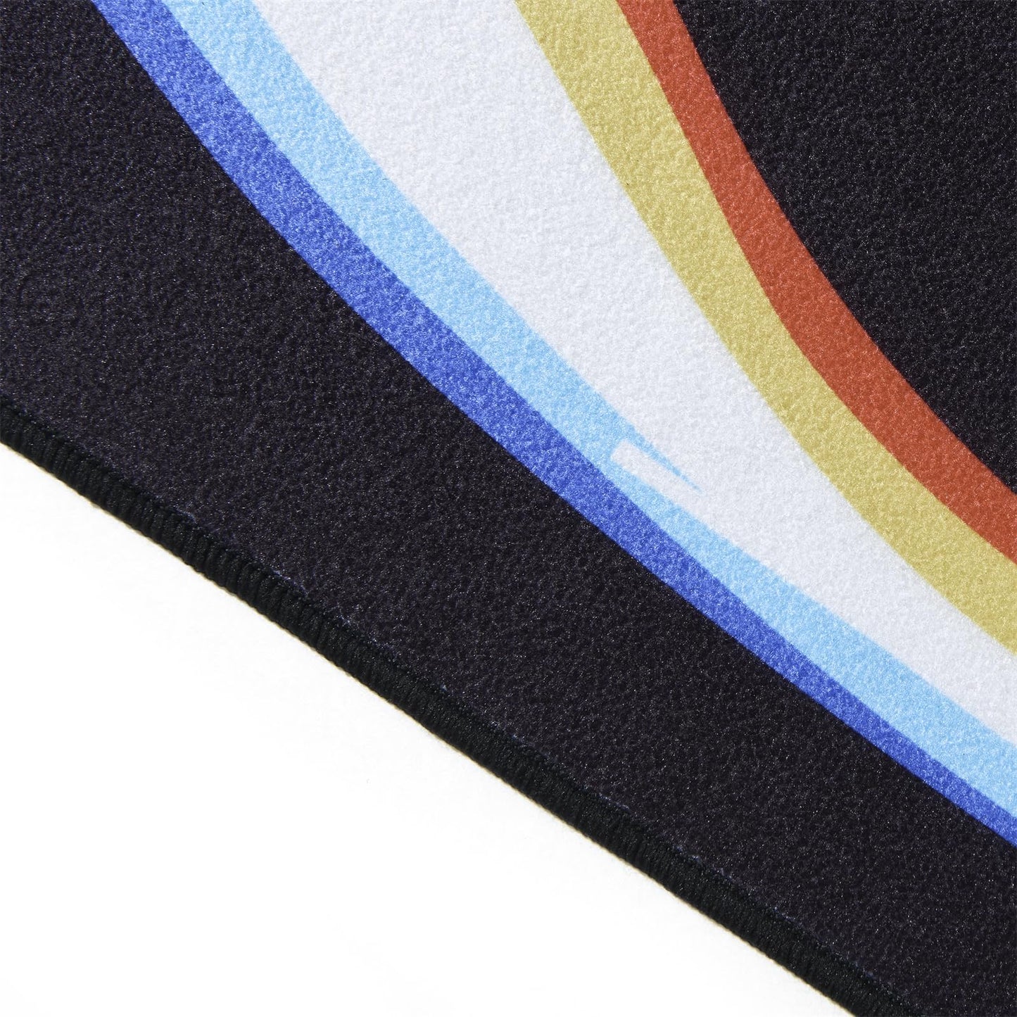 Aldopein Trippy Abstract 3x5 Area Rug Non Slip Ultra Thin Flatweave Funky Aesthetic Wavy Stripes Swirl Throw Rug Colorful Black White, Retro Cool Cute Washable Carpet for Kitchen Entryway Bedroom