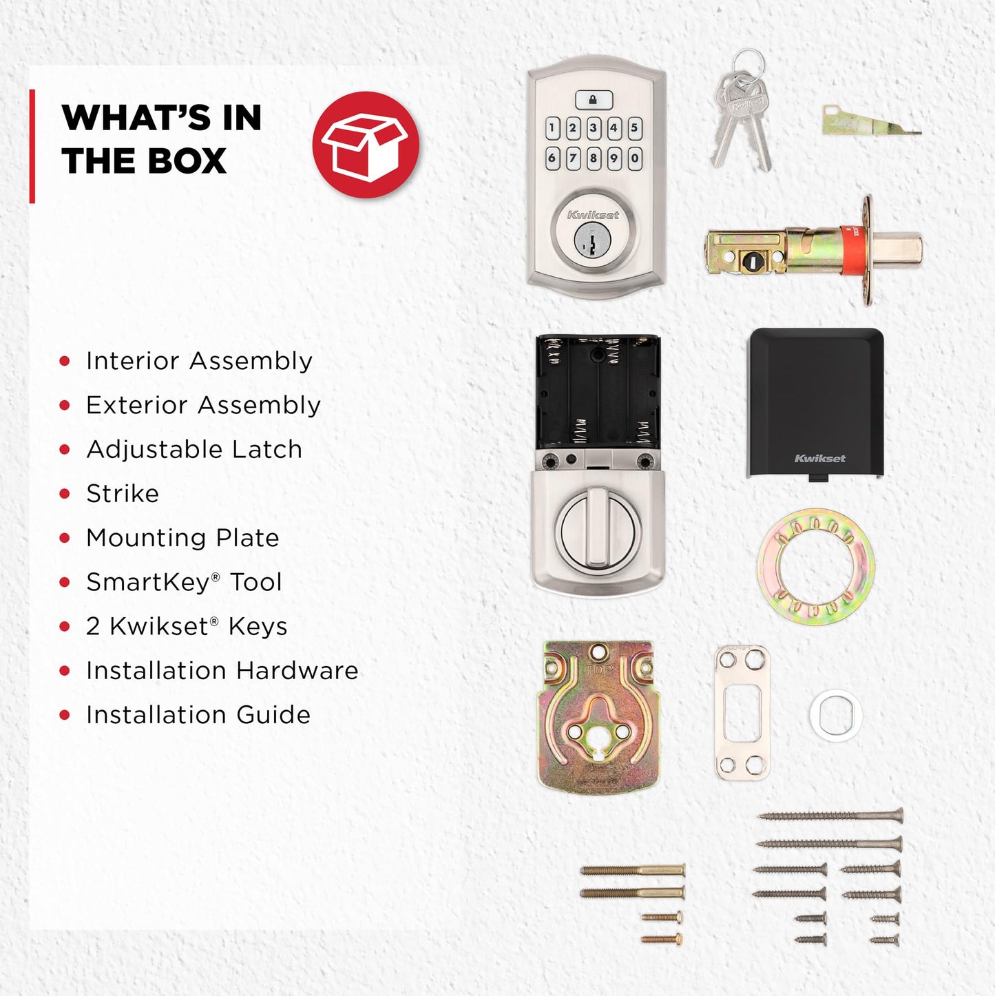 Kwikset SmartCode 260 Keyless Entry Electronic Keypad Deadbolt Door Lock with Auto-Lock, Custom User Codes, Advanced Security in Satin Nickel Contemporary