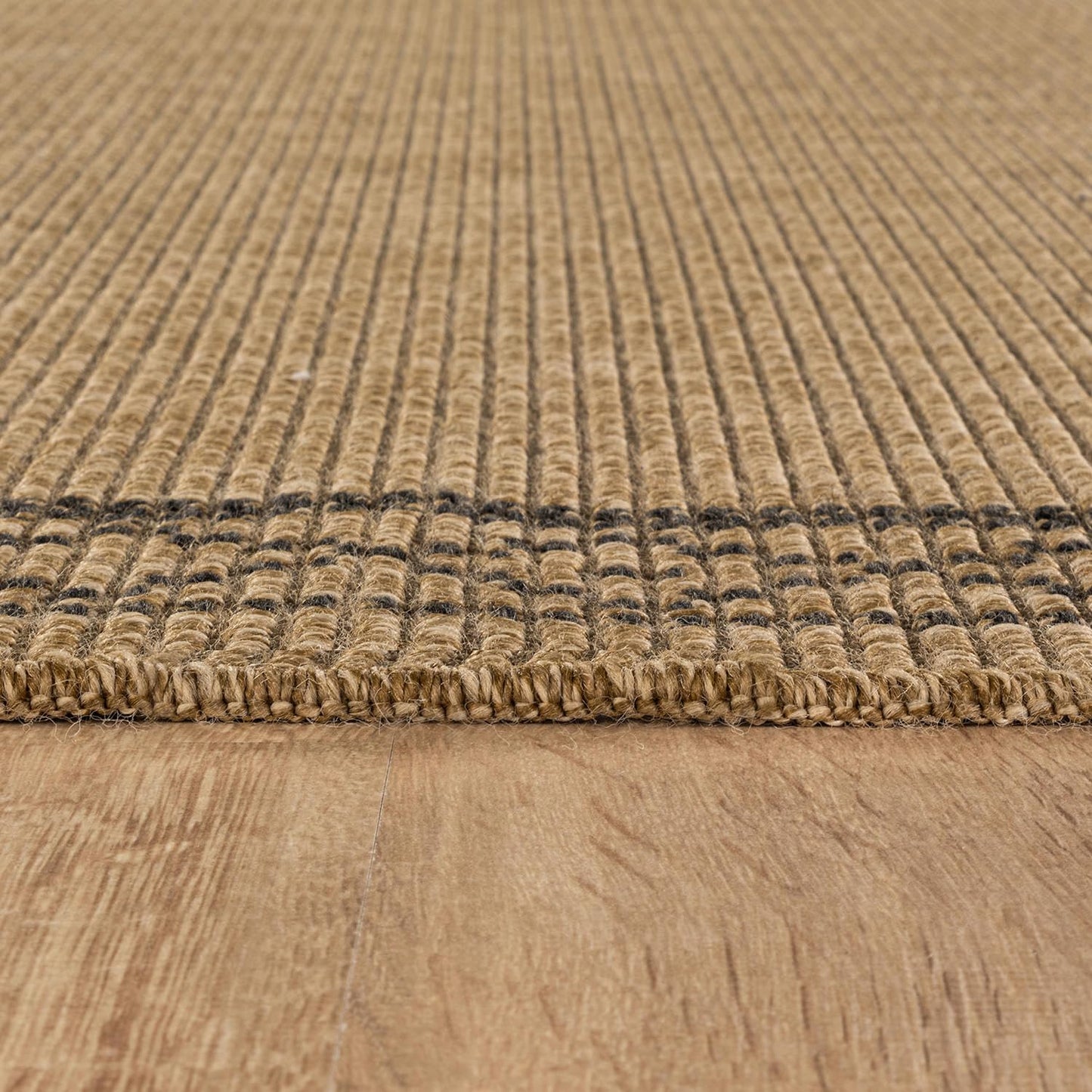 Luul Home Easy Jute Rugs 10x14 Frame Natural Color Living Room Indoor Outdoor Area Rug for Patio and Kitchen Rug High Traffic Washable Easy to Clean Solid Boho Woven Design Carpet (10 x 14)