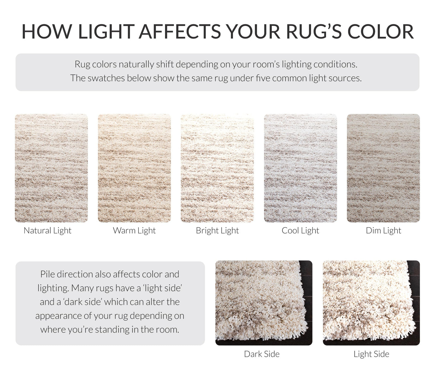 SAFAVIEH Hudson Shag Collection Area Rug - 7' Square, Ivory & Beige, Modern Design, Non-Shedding & Easy Care, 2-inch Thick Ideal for High Traffic Areas in Living Room, Bedroom (SGH206B)