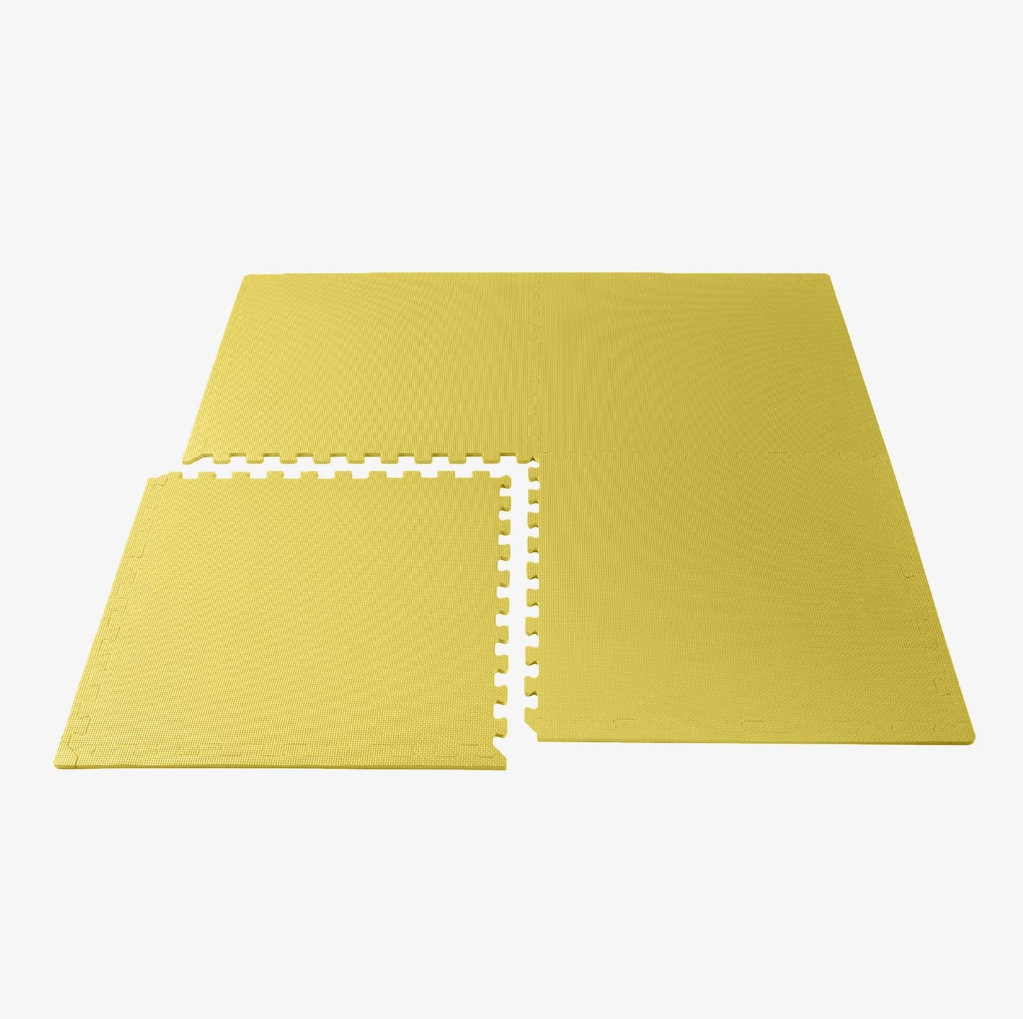 We Sell Mats 3/8 Inch Thick Multipurpose Exercise Floor Mat with EVA Foam, Interlocking Tiles, Anti-Fatigue for Home, or Gym, Yellow, 24 Sq Ft