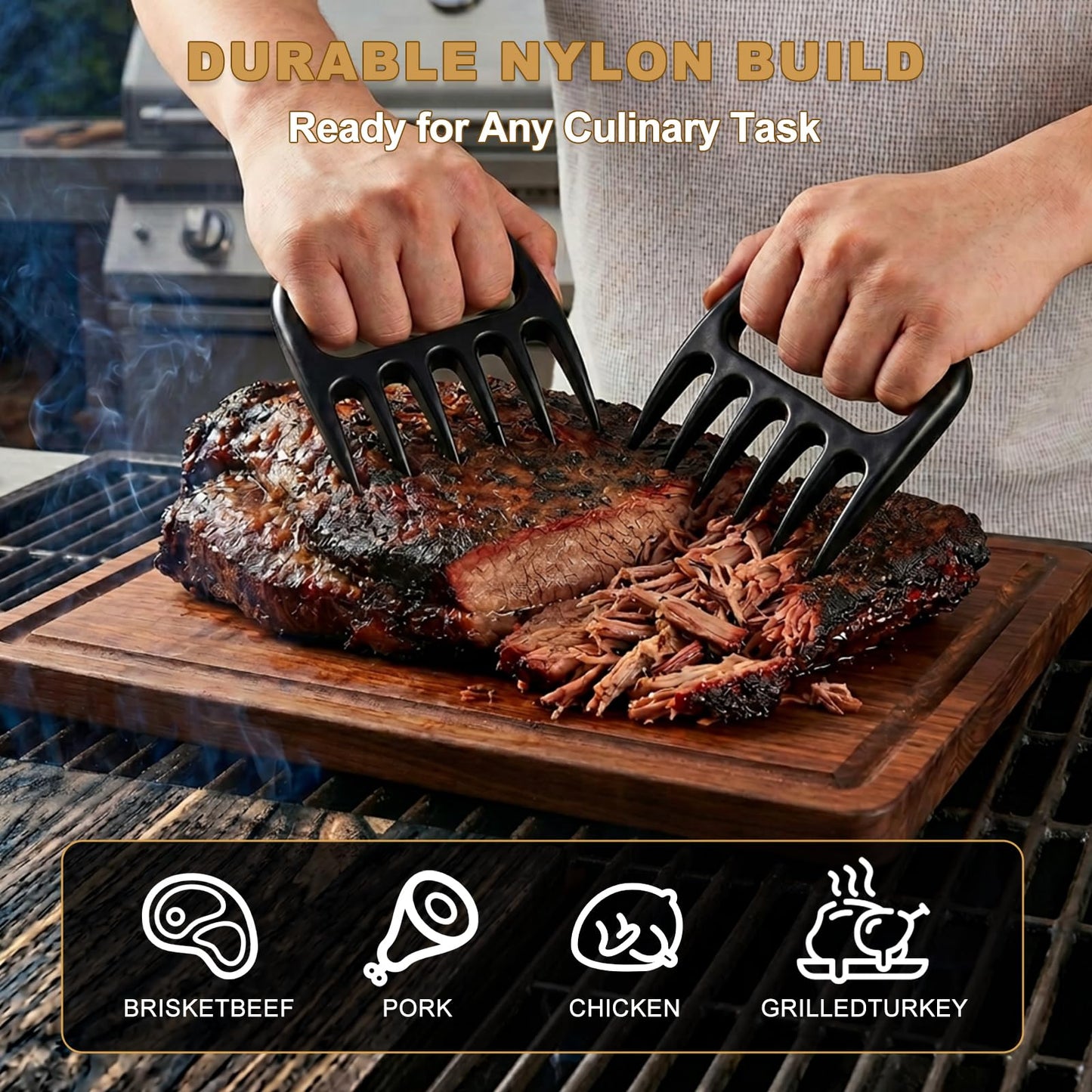 Allinside BBQ Blanket for Resting Meat - Extra Large Insulated Meat Resting Bag with Meat Shredder Claw, Grill Tongs, Butcher Paper, Greeting Card & Lanyard | Professional Grilling Kit for Smoker