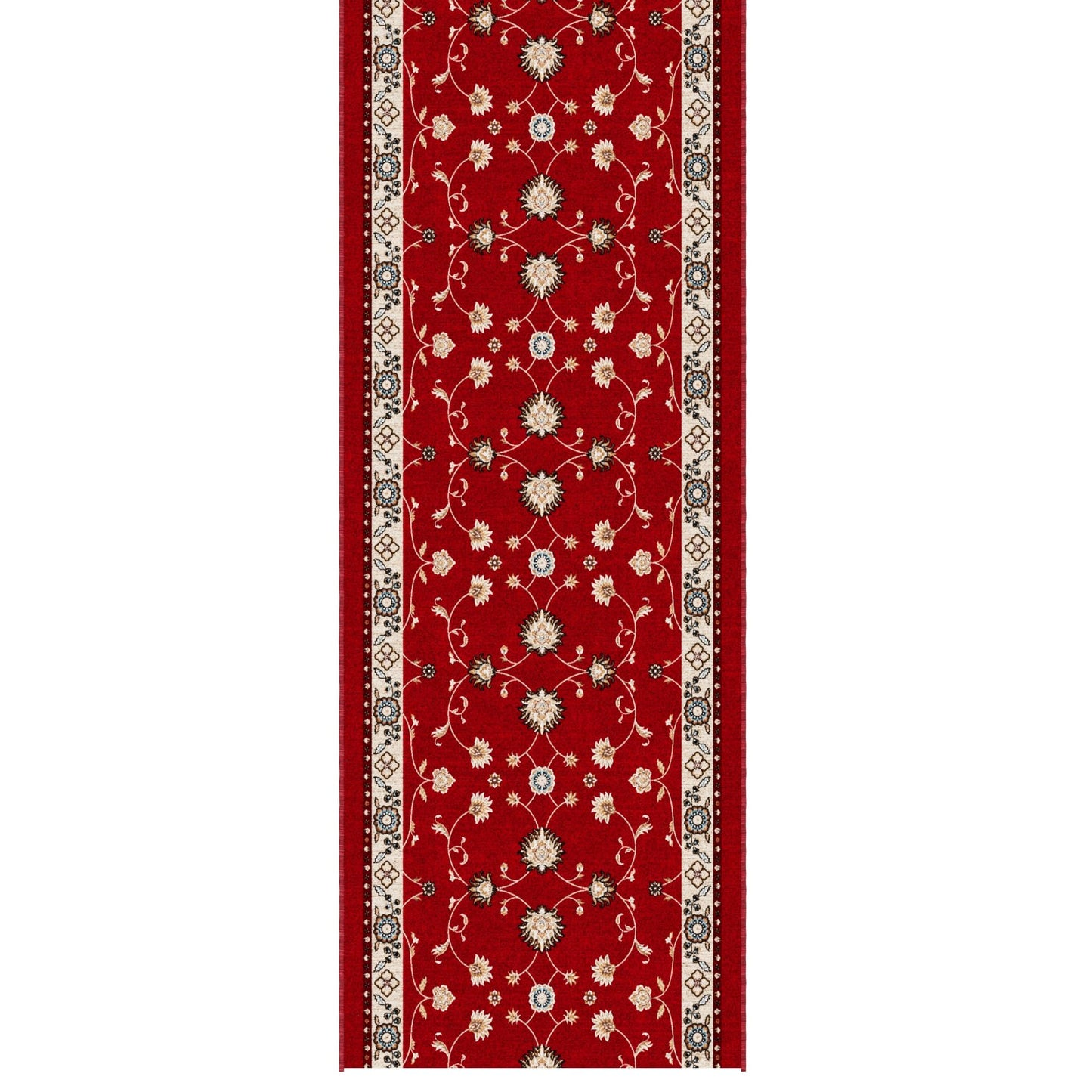 Ottomanson Hallway Runner Rug 2'7" x 10' – Soft Non-Slip Rug, Low Pile Carpet for Entryway, Kitchen & Long Hallways in Apartments and Homes, Mahal Red