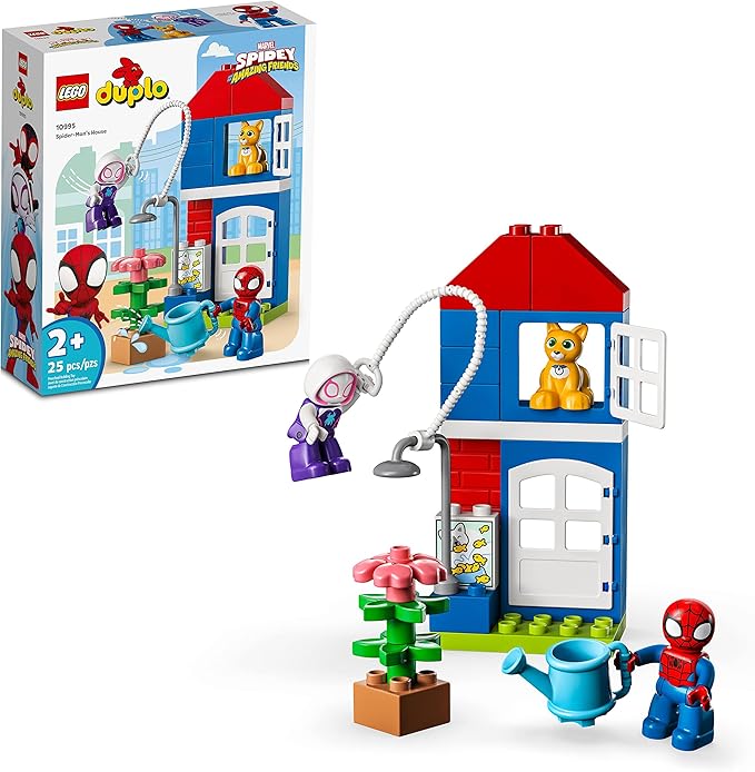 LEGO DUPLO Marvel Spider-Man’s House 10995 Spiderman Toy for Toddlers Boys and Girls Spidey and His Amazing Friends Super Hero Set