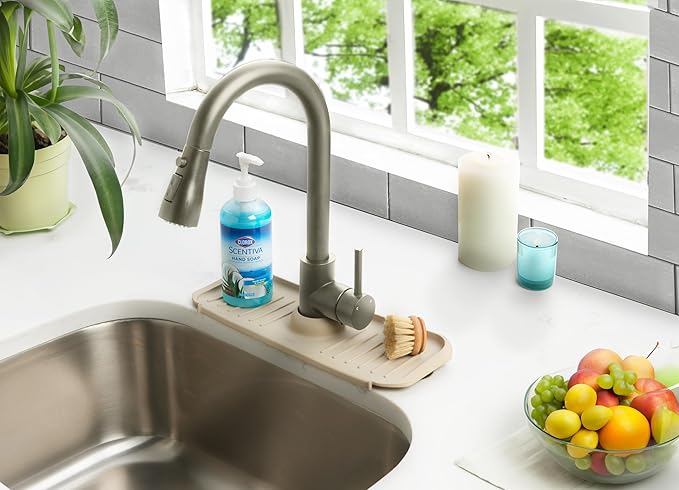 Clorox KeptClean Kitchen Faucet Splash Guard – Easy-to-Install, Water-Resistant