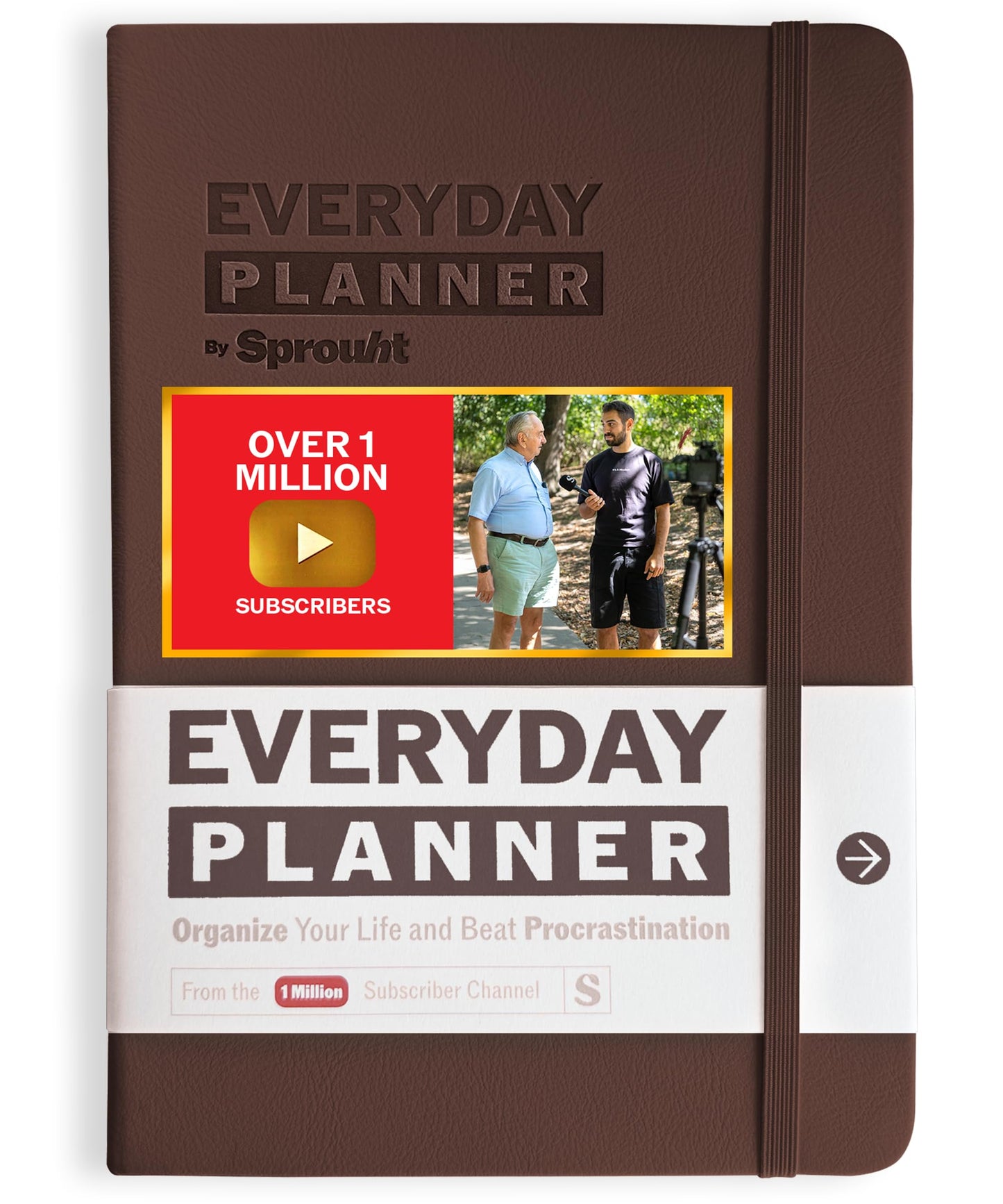 Sprouht Undated Daily Planner | 90 Day Daily & Weekly Productivity Journal with Hourly Schedule, To Do List, Goal Tracker & Habit Tracker | ADHD Planner for Men & Women | Hardcover Agenda